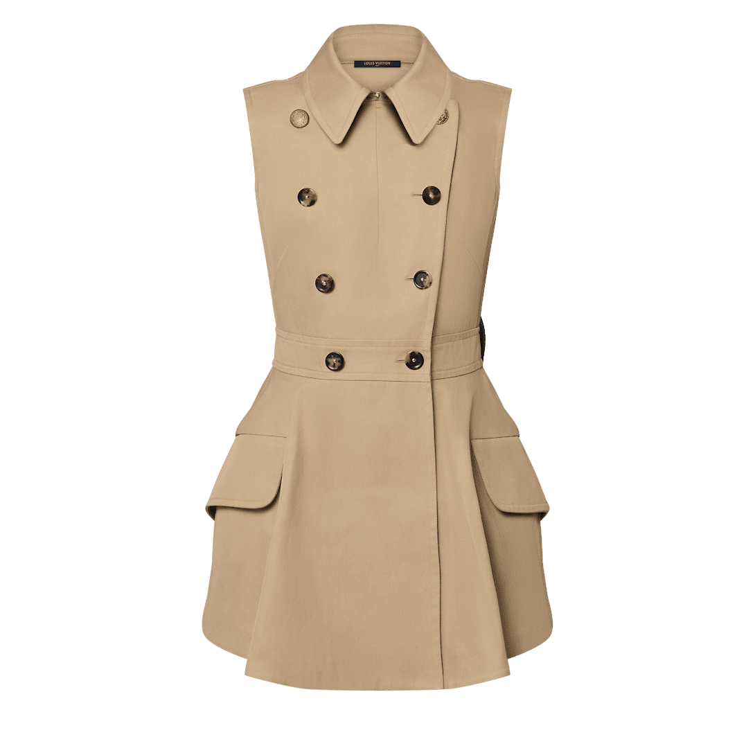 Louis Vuitton Double-Breasted Gabardine Dress