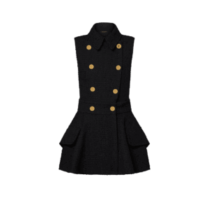 Louis Vuitton Double-Breasted Tweed Mini Dress