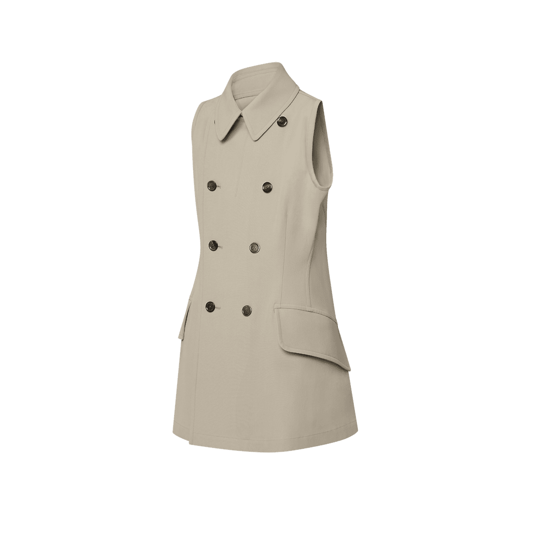 Louis Vuitton Double-Breasted Vent Dress - Image 2