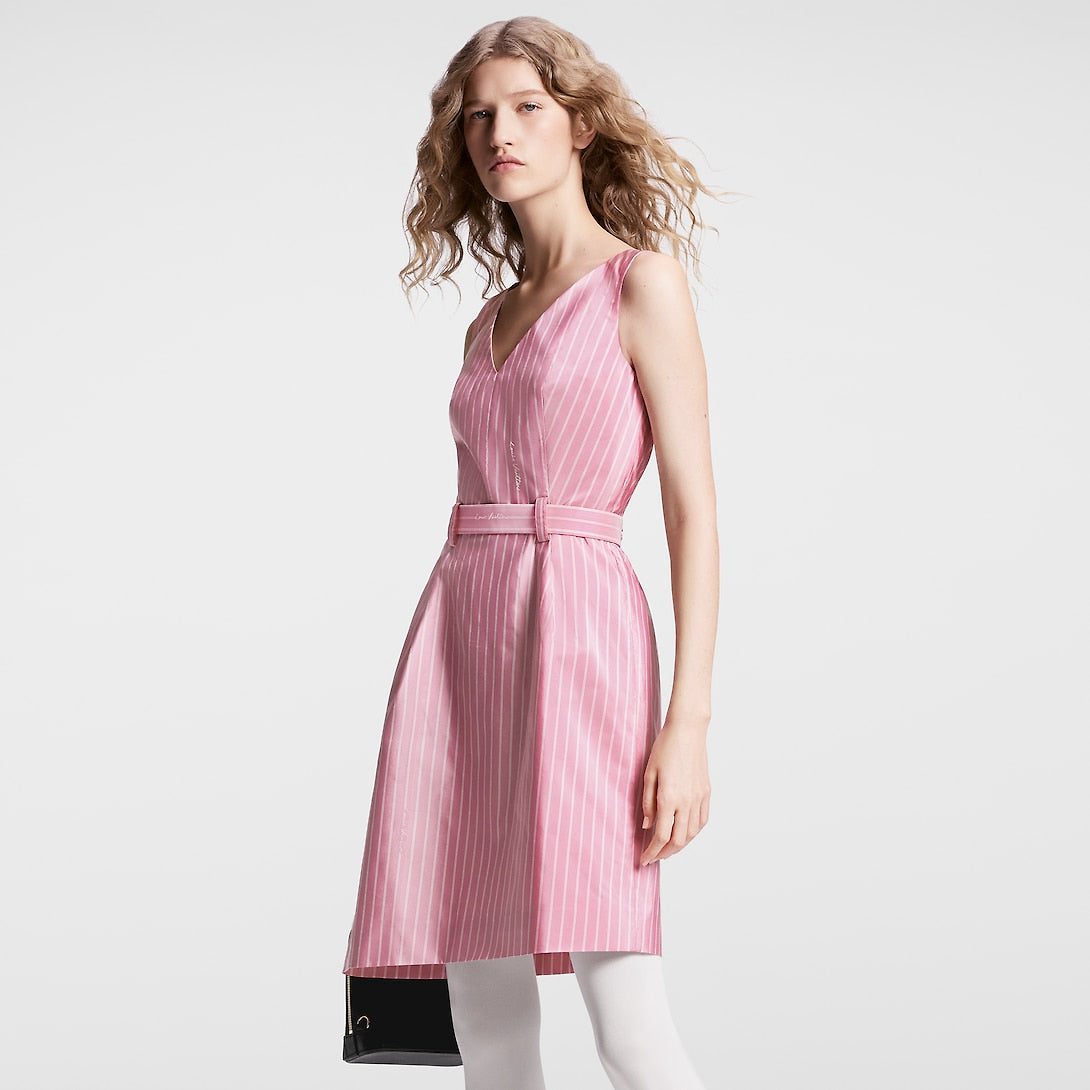 Louis Vuitton Double Stripe Belted Dress - Image 3