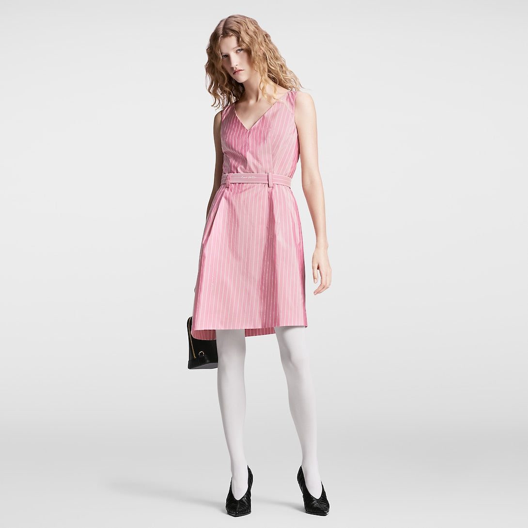 Louis Vuitton Double Stripe Belted Dress - Image 2