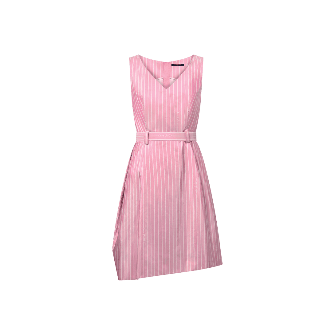 Louis Vuitton Double Stripe Belted Dress