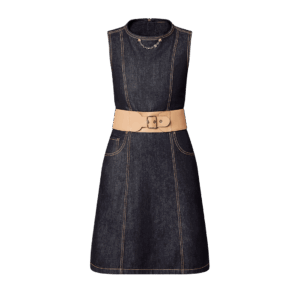 Louis Vuitton  Eyelet Belt Denim Dress