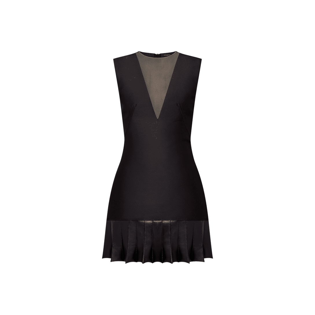 Louis Vuitton Fin Flounce Mikado Dress