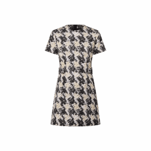 Louis Vuitton Houndstooth Silk Martingale Dress