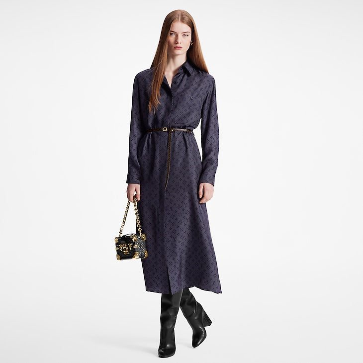 Louis Vuitton Inverted Mahina Monogram Shirt Dress - Image 2
