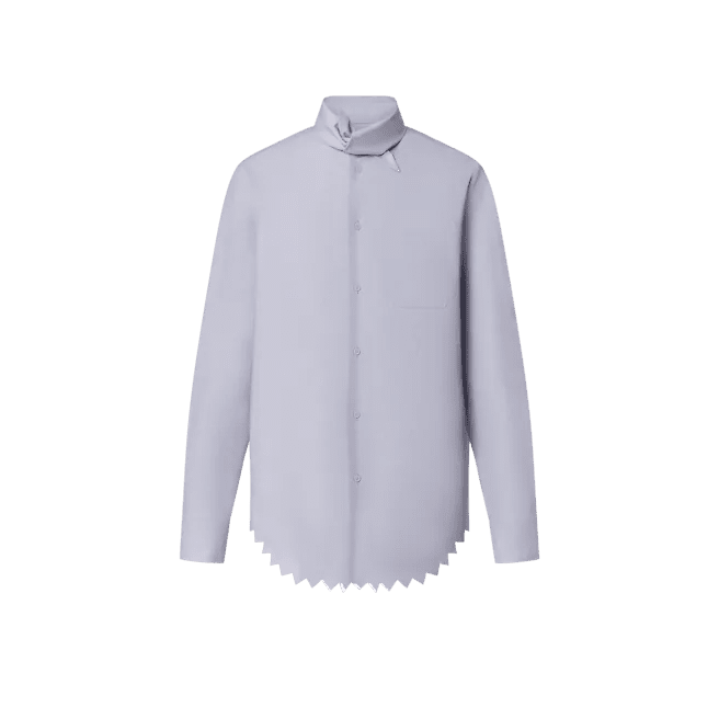 Louis Vuitton Knotted Collar Long-Sleeved Shirt