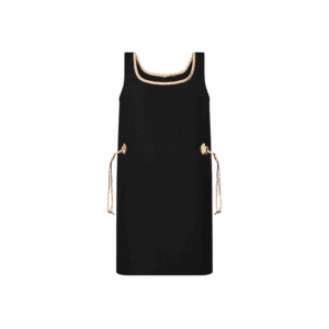 Louis Vuitton Leather Pull Straight-Cut Dress