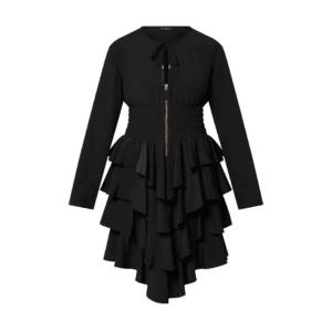 Louis Vuitton Long-Sleeved Tiered Dress