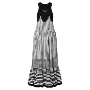 Louis Vuitton Mixed Stripes Tiered Dress
