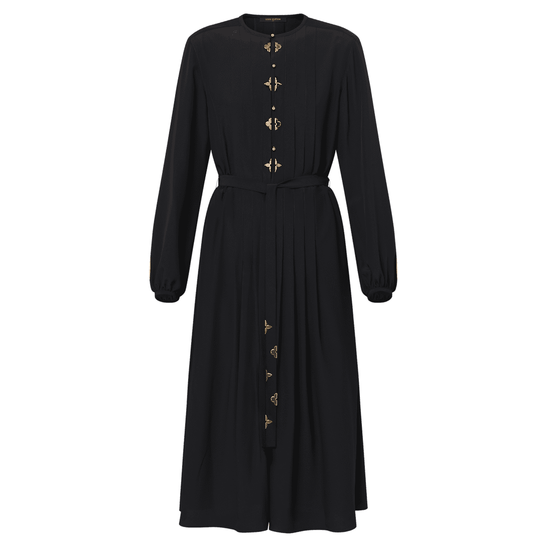 Louis Vuitton Monogram Accent Pleat Dress