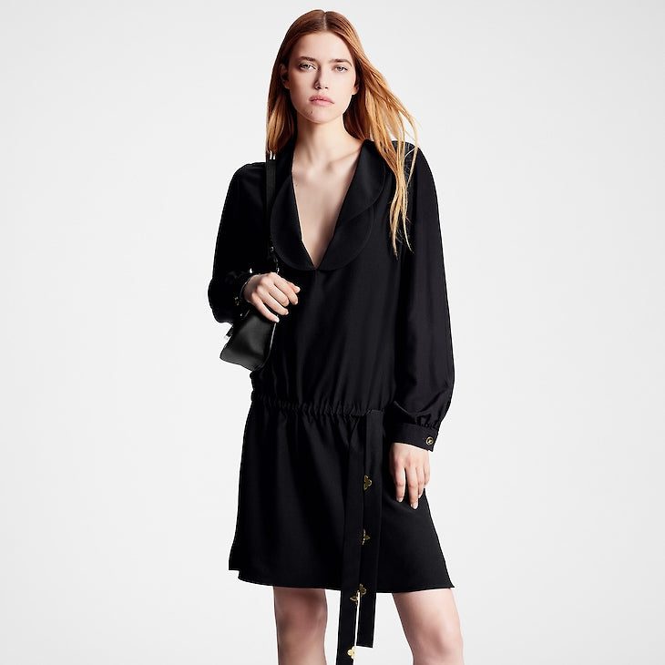 Louis Vuitton Monogram Accent Shirt Dress - Image 3