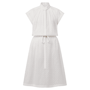 Louis Vuitton Monogram Fil Coupé Lavaliere Collar Dress