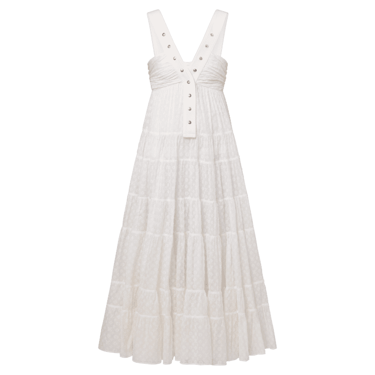 Louis Vuitton Monogram Fil Coupé Snap Button Strap Dress