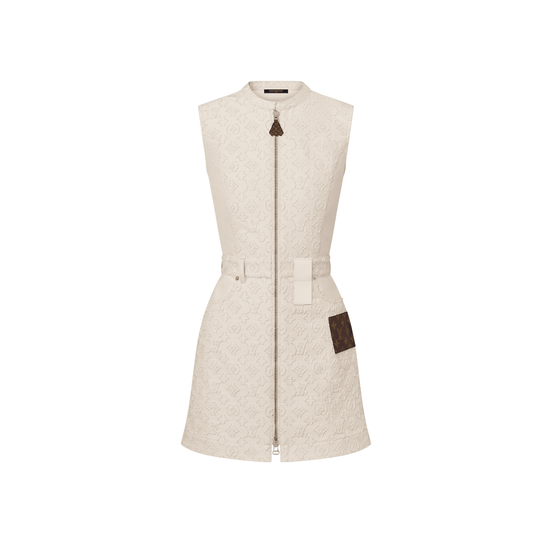 Louis Vuitton Monogram Fil Coupé Zip-Up Dress
