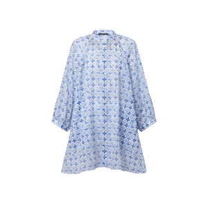 Louis Vuitton Monogram Flower Tile Batwing Shirt Dress