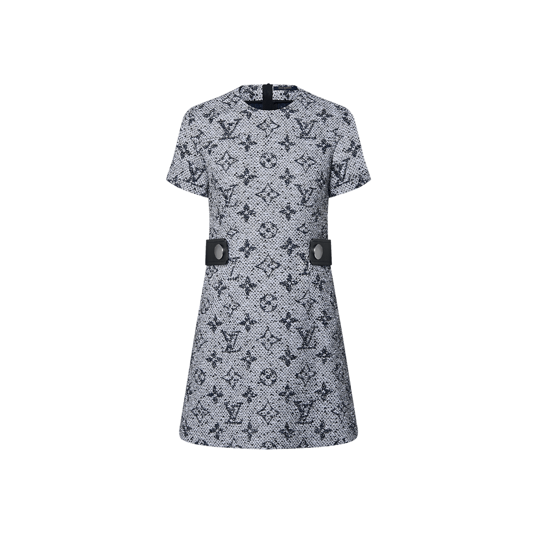 Louis Vuitton Monogram Tweed Martingale Dress