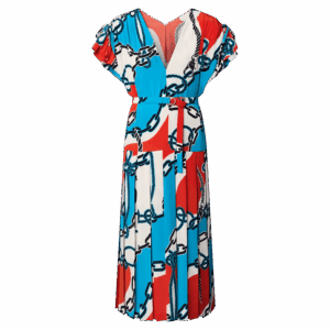 Louis Vuitton Nautical Print Butterfly Sleeve Dress