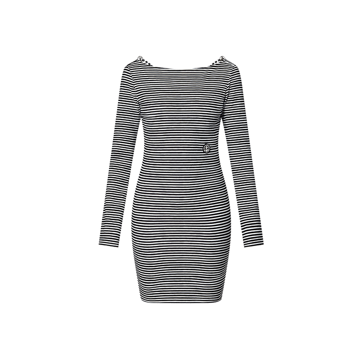 Louis Vuitton Open Back Striped Dress