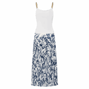 Louis Vuitton Palm Print Trompe L’Oeil Maxi Dress