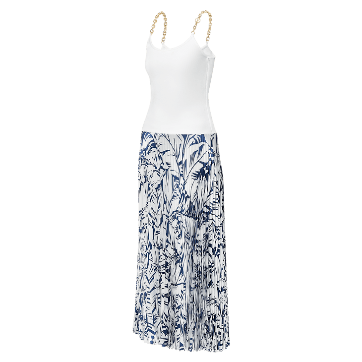 Louis Vuitton Palm Print Trompe L’Oeil Maxi Dress - Image 2