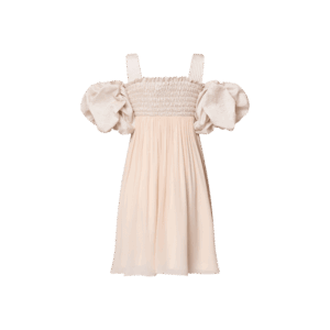 Louis Vuitton Puff Sleeve Smocked Bodice Dress