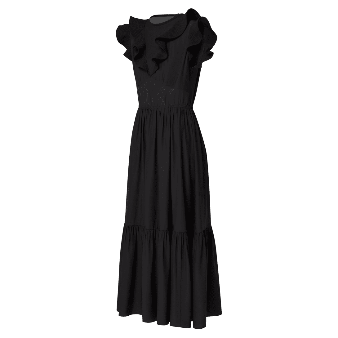 Louis Vuitton Ruffle Detail Dress - Image 2