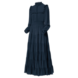 Louis Vuitton Ruffle Trim Maxi Dress