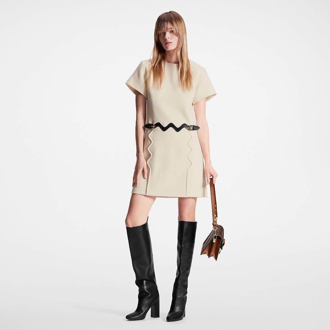 Louis Vuitton Scallop Detail A-line Dress - Image 2