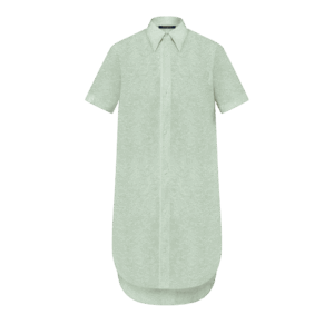 Louis Vuitton Sheer Sequin Lace Shirt Dress