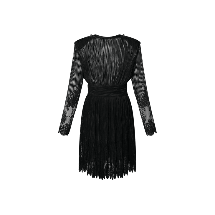 Louis Vuitton Sheer Striped Floral Lace Dress - Image 2