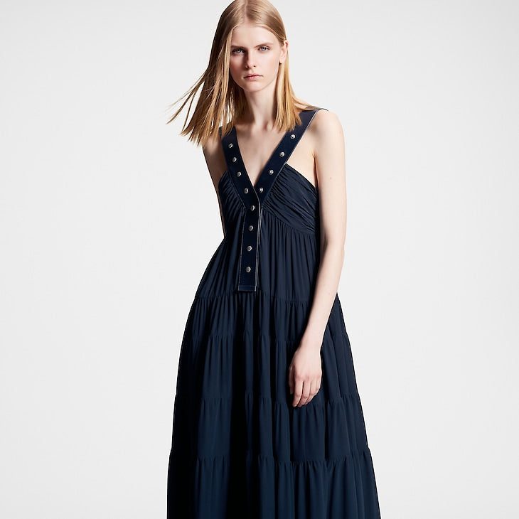 Louis Vuitton Snap Button Strap Dress - Image 3
