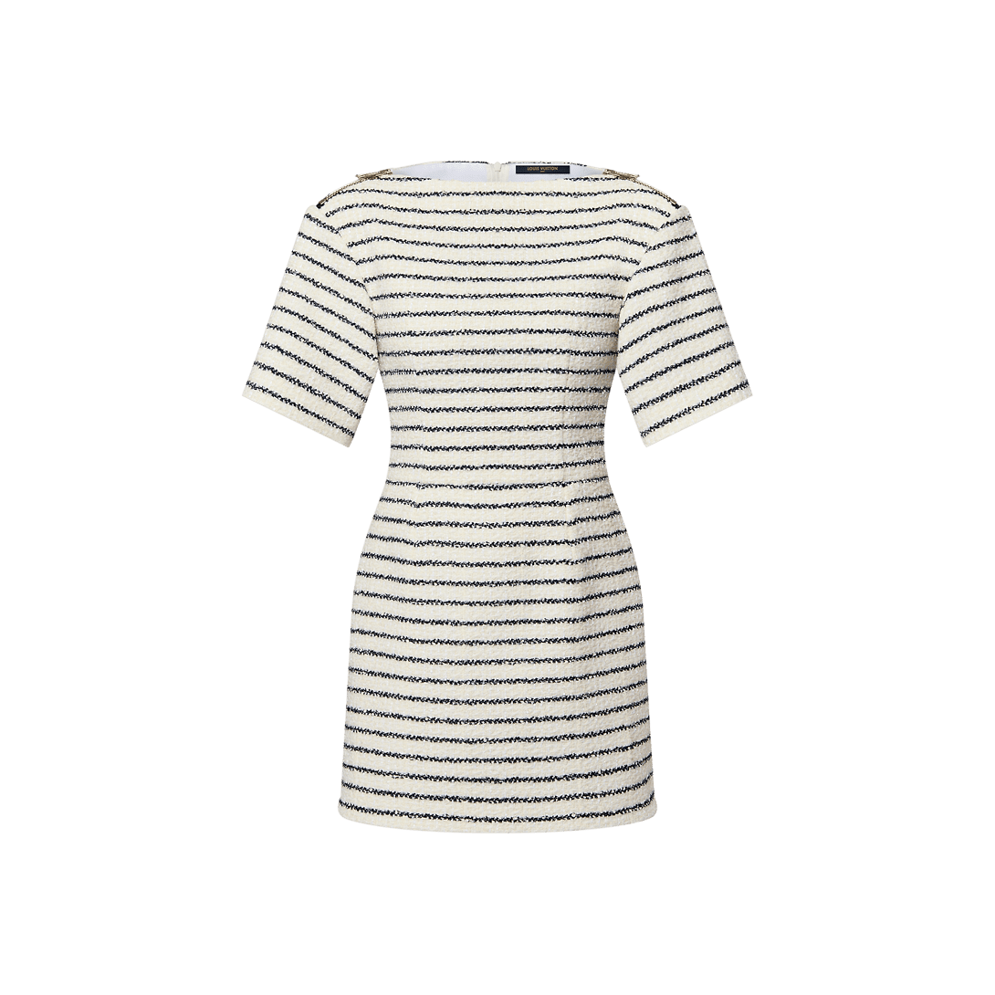 Louis Vuitton Striped Tweed Dress