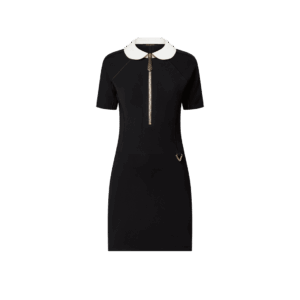 Louis Vuitton Technical Jersey Peter Pan Collar Dress