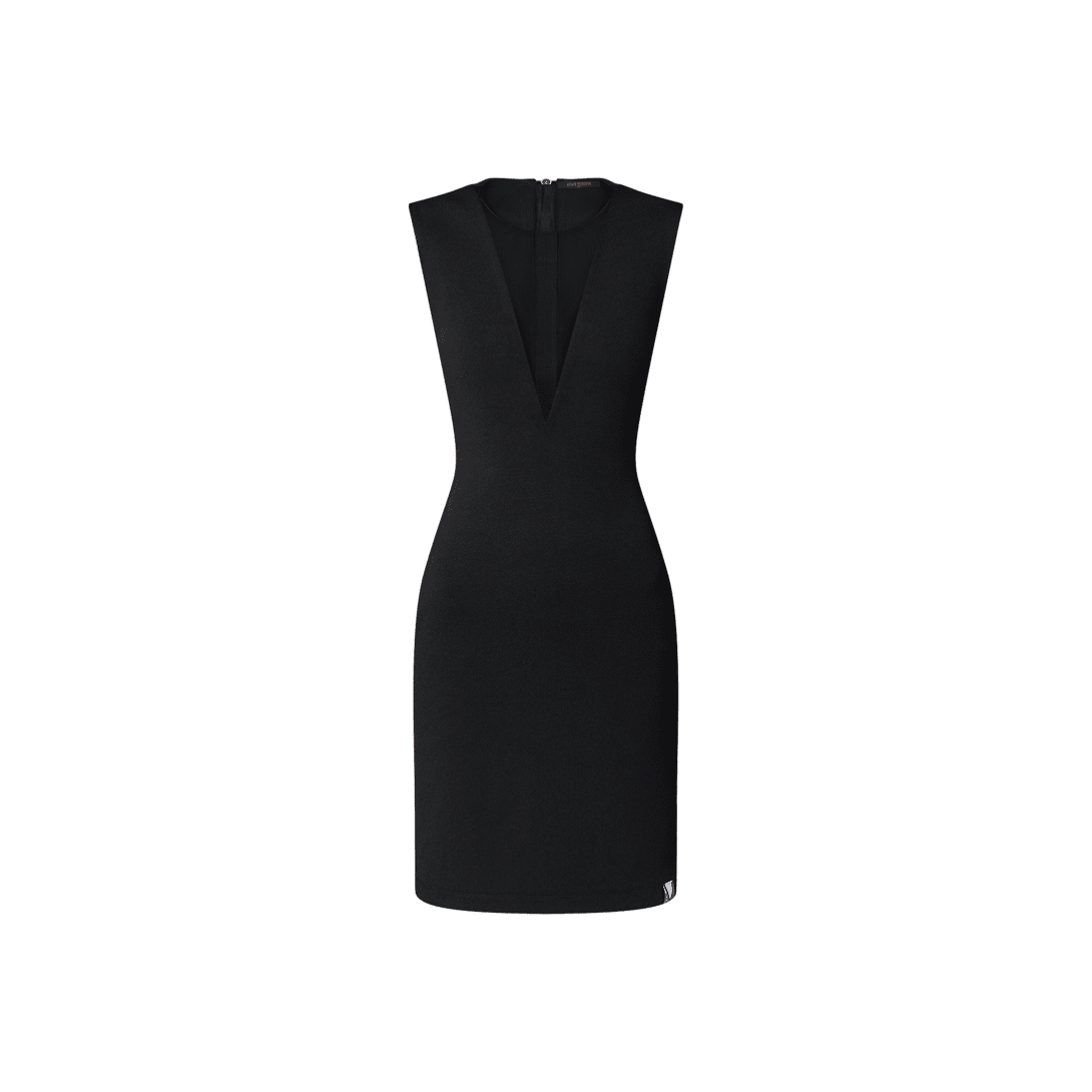 Louis Vuitton Tulle Insert Fitted Dress