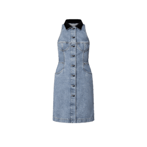 Louis Vuitton Velvet Accent Denim Dress