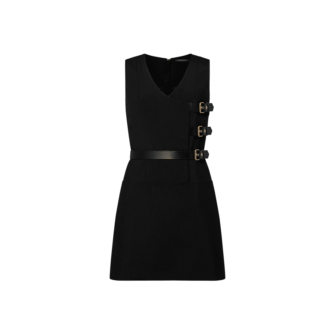 Louis Vuitton Wrap-Effect Buckle Dress