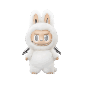 Pop Mart The Monsters Labubu Zimomo Angel in Clouds Figure + Tote Bag