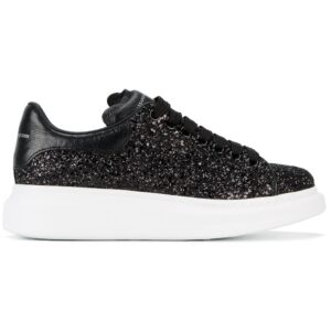 Alexander McQueen Oversized glitter lace-up sneakers