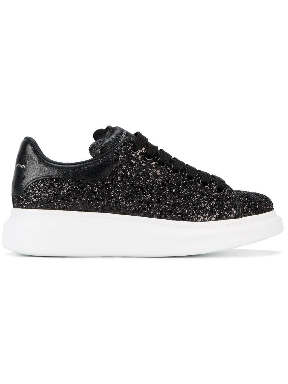 Alexander McQueen Oversized glitter lace-up sneakers