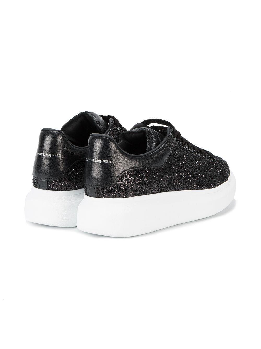 Alexander McQueen Oversized glitter lace-up sneakers - Image 4