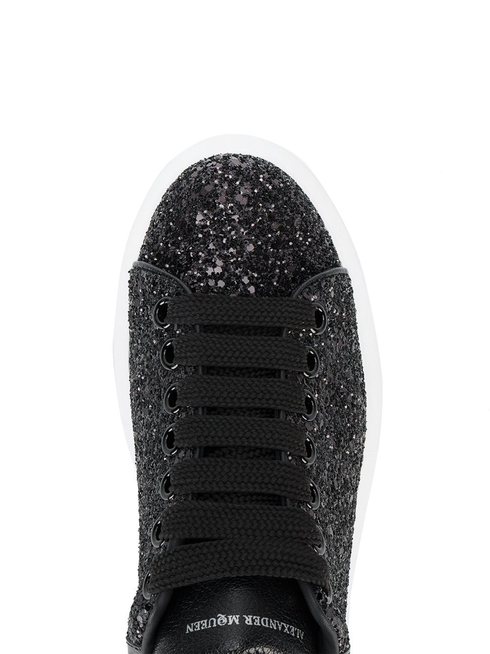 Alexander McQueen Oversized glitter lace-up sneakers - Image 5