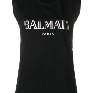 Balmain logo print tank top