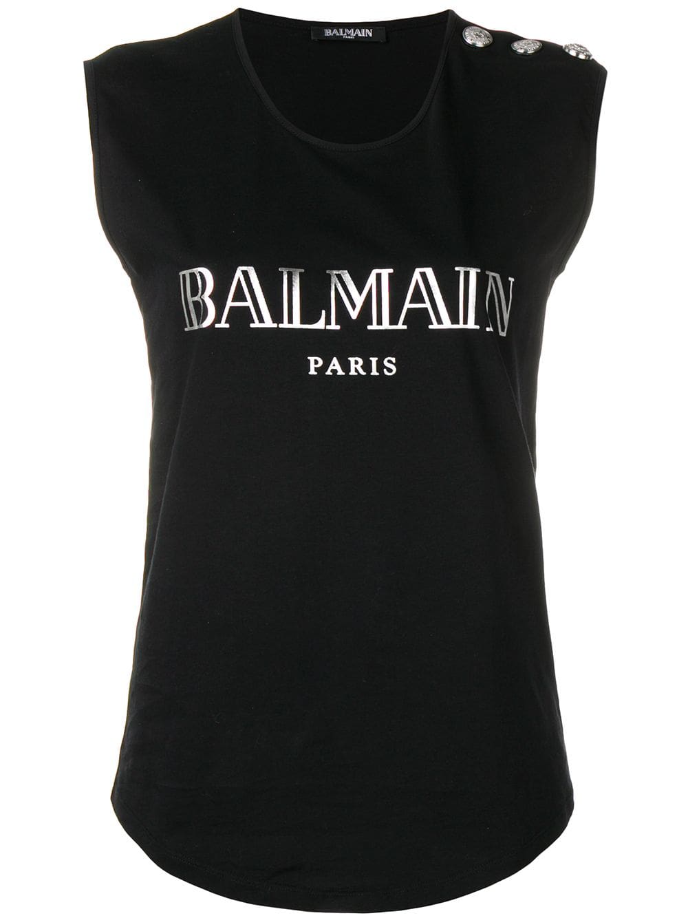 Balmain logo print tank top