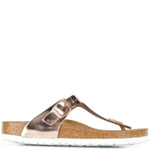 Birkenstock  metallic thong strap sandals