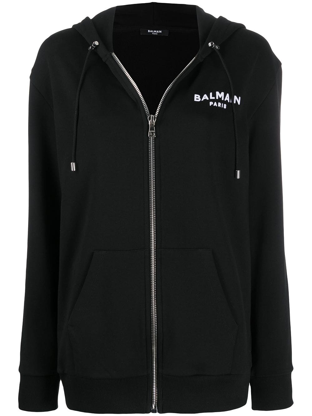 Balmain logo zipped hoodie