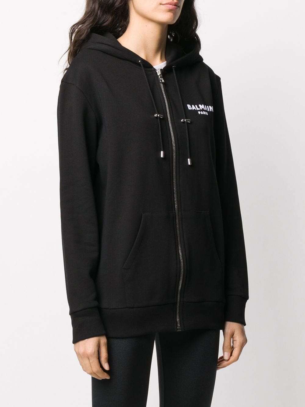 Balmain logo zipped hoodie - Image 3