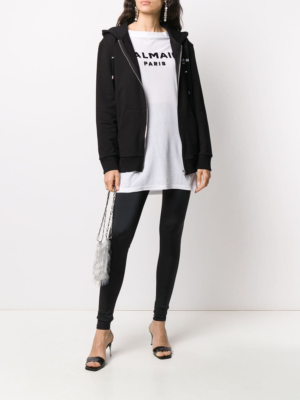 Balmain logo zipped hoodie - Image 2