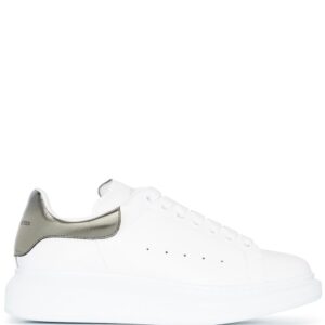 Alexander McQueen Oversized metallic leather sneakers