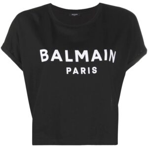 Balmain  cropped logo T-shirt